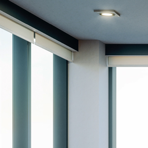 SDI motorized window shades with fascia covers